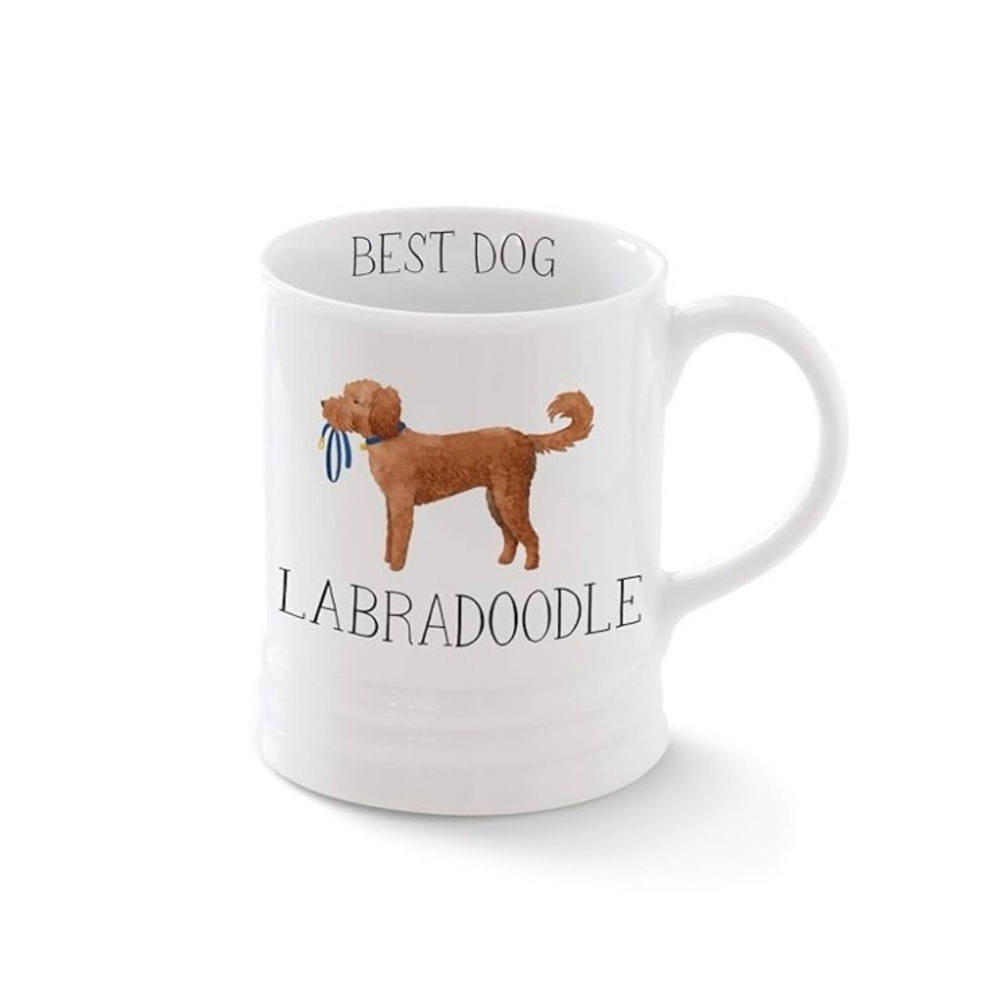 Fringe Studio Labradoodle “Best Dog” Ceramic Mug by Juliana Swaney, 12 oz